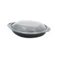 Wokipack PP 750ml noir 229x192 x69 avec couvercle PP trans. (7A00)